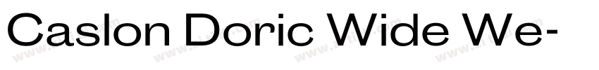 Caslon Doric Wide We字体转换